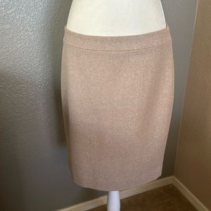 JCREW size 10 beige wool blend pencil skirt